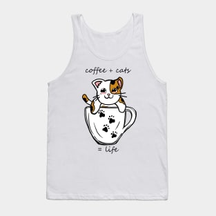 coffee cat Tank Top